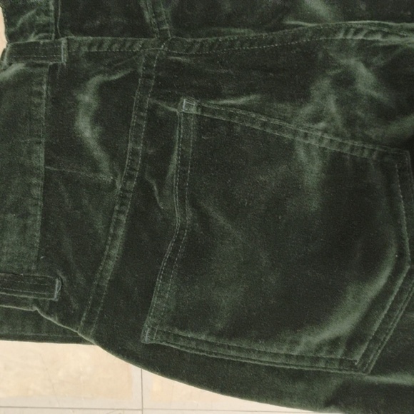 Express Forest Green Velvet Jeans Definitely Y2K - Picture 6 of 16